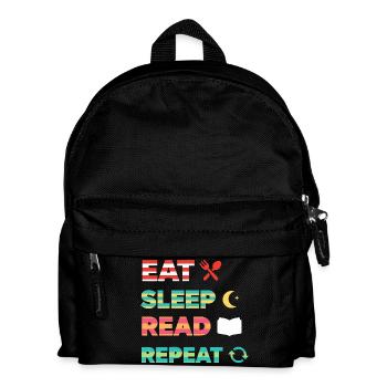 Mange, Dors, Lire Répéter Rat de bibliothèque - Sac à dos Enfant - noir - Devant