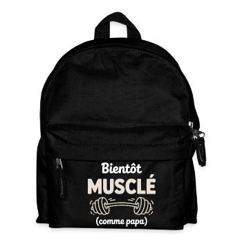 soon muscular like daddy gym bodybuilding - Kids' Backpack - black - Front