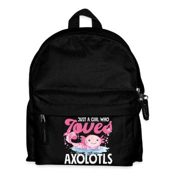 Cute Axolotl Kawaii Axolotl Lover - Kids' Backpack - black - Front
