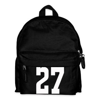 Ziffern 27 Kontrast-Design - Kinder Rucksack - Schwarz - Vorne