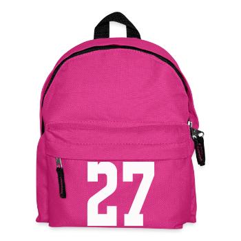 Ziffern 27 Kontrast-Design - Kinder Rucksack - Fuchsia - Vorne