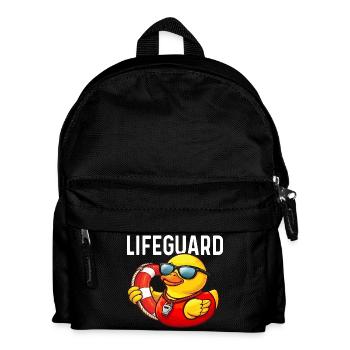 Lifeguard Rubber Duck Duck Lover Duckie - Kids' Backpack - black - Front