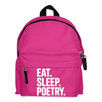 Eat Sleep Poesie Tee - Kinder Rucksack - Fuchsia - Vorne