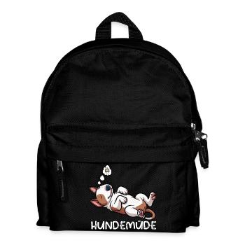 Hundemüde Miniatur Bullterrier Bully Bullterrier - Kinder Rucksack - Schwarz - Vorne