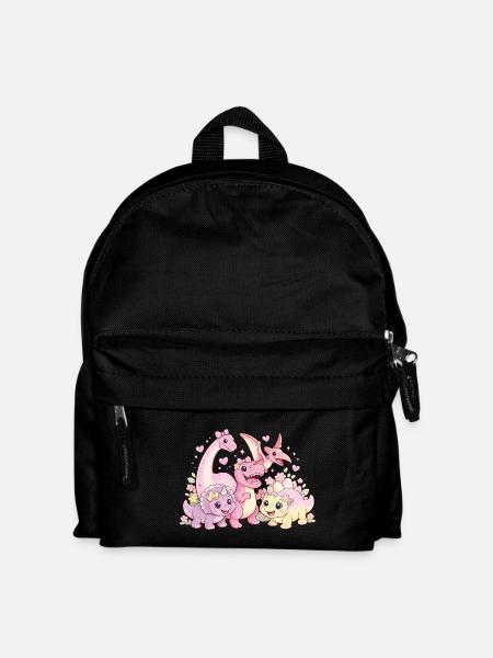 Meuble Troupe de Dinos Filles Mignonnes - Sac à dos Enfant - noir
