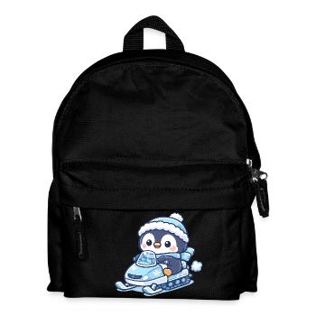 Penguin Snow Sled Magic - Kids' Backpack - black - Front