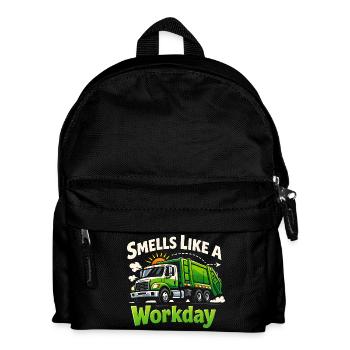 Smells like a working day | Garbage Collection, Humor - Kids' Backpack - black - Front