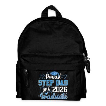 Proud Step Dad 2026 Abschlussklasse - Kinder Rucksack - Schwarz - Vorne