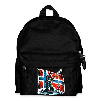 Drapeau de Norvège Angler - Sac à dos Enfant - noir - Devant