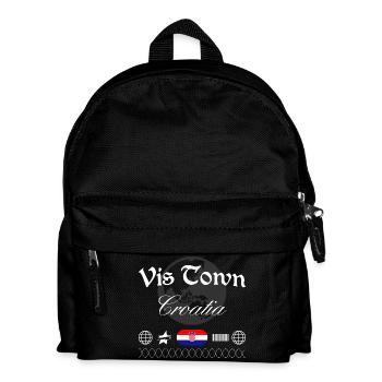 Vis Kroatien Streetwear Reise Souvenir - Kinder Rucksack - Schwarz - Vorne