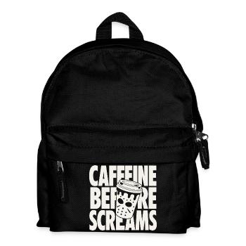Caffeine Before Screams Horror Design - Kids' Backpack - black - Front