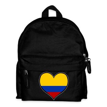 Kolumbien Herzflagge - Kinder Rucksack - Schwarz - Vorne