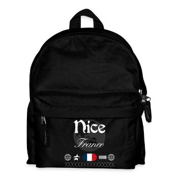 Nizza Frankreich Streetwear Reise Souvenir - Kinder Rucksack - Schwarz - Vorne