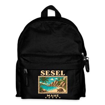 Seychelles Mahé Vintage Travel Brand - Kids' Backpack - black - Front