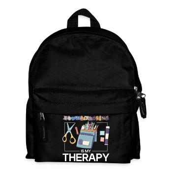 Scrapbooking ist Therapie - Kinder Rucksack - Schwarz - Vorne