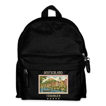 Deutschland Tübingen Vintage Reisemarke - Kinder Rucksack - Schwarz - Vorne