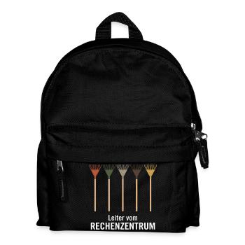 Leiter vom Rechenzentrum Gartenoutfit Gartenarbeit - Kinder Rucksack - Schwarz - Vorne