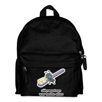 zähneputzen war heute alles – Ameise Meme - Kinder Rucksack - Schwarz - Vorne