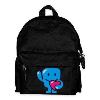 monster with heart - monster mit herz - Kinder Rucksack - Schwarz - Vorne