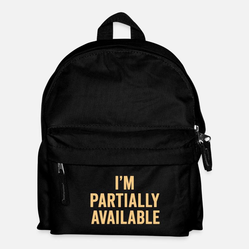 Ich bin teilweise verfügbar - Kinder Rucksack - Schwarz
