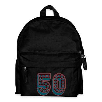50. 50 JAHRE. 50. JAHRESTAG. 50-JÄHRIGES JUBILÄUM. - Kinder Rucksack - Schwarz - Vorne