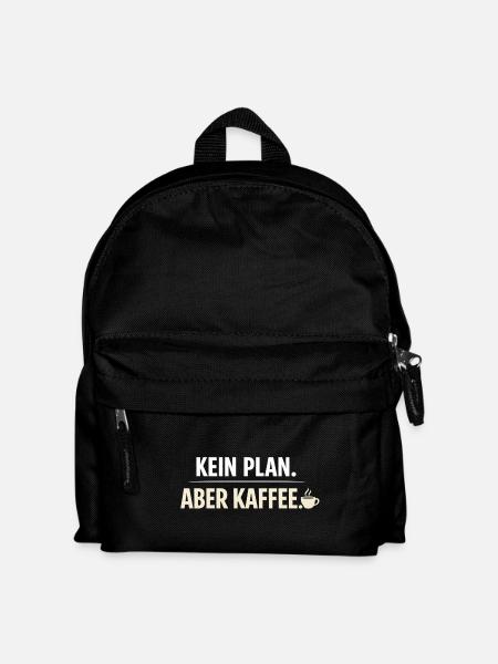 No plan but coffee - Kids' Backpack - black