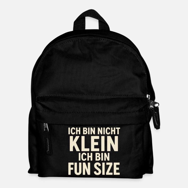 Ich bin nicht klein Fun Size - Kinder Rucksack - Schwarz