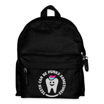 teeth punk zahn - Kinder Rucksack - Schwarz - Vorne