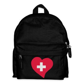 Swiss heart - Kids' Backpack - black - Front