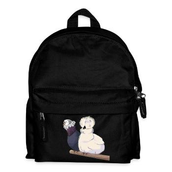 Chickens on the perch - Kids' Backpack - black - Front