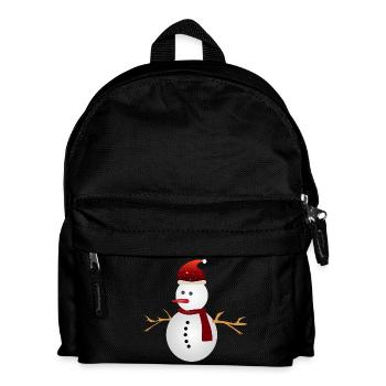 bonhomme de neige de Noël bonhomme de neige noël - Sac à dos Enfant - noir - Devant