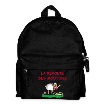 La révolte des moutons - Sac à dos Enfant - noir - Devant
