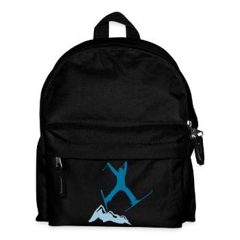 ski jump / ski jumper mountains - Kinder Rucksack - Schwarz - Vorne