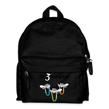 3 carabiners - Kids' Backpack - black - Front