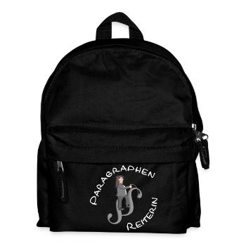 Paragraphenreiter: Juristin, Anwältin, Richterin - Kinder Rucksack - Schwarz - Vorne