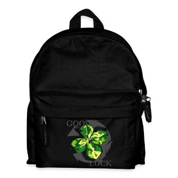 Bonne chance Feuille trèfle icône graphique nature icône - Sac à dos Enfant - noir - Devant