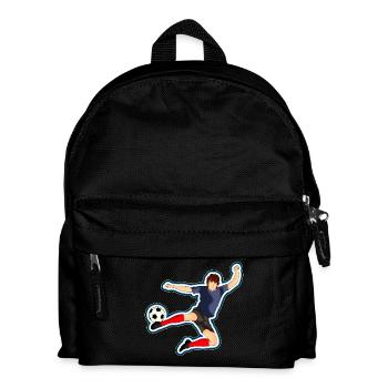 Fussballspieler - Kinder Rucksack - Schwarz - Vorne