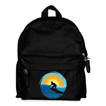 Surfer - Surfboard - Kids' Backpack - black - Front