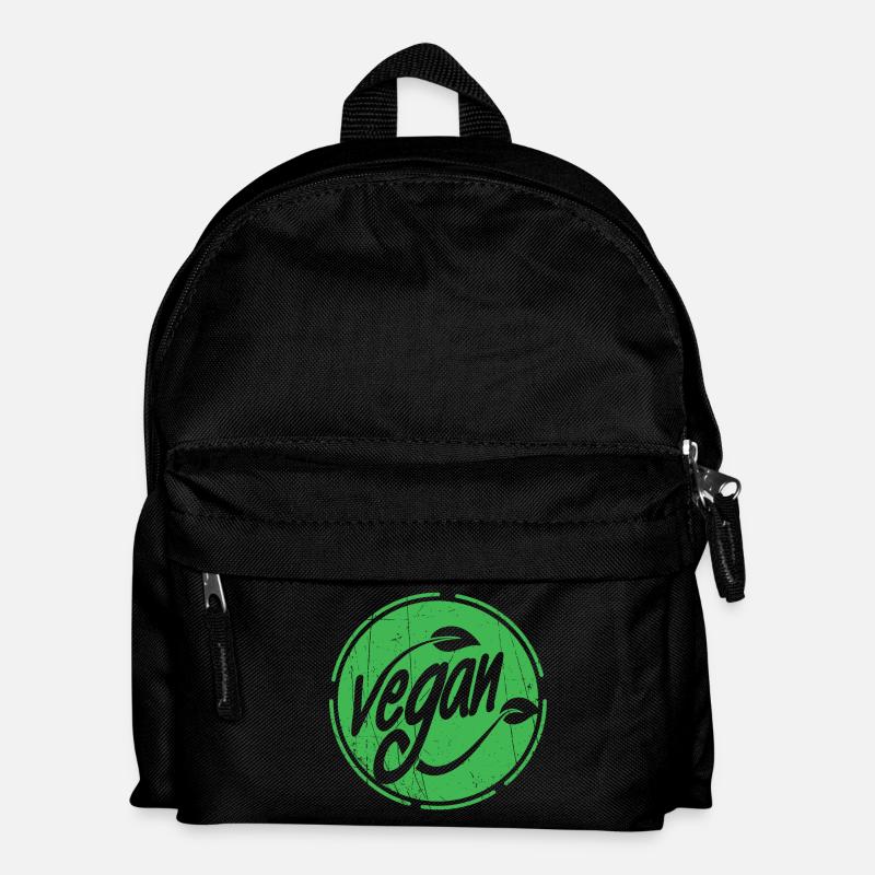 Vegan - Kinder Rucksack - Schwarz