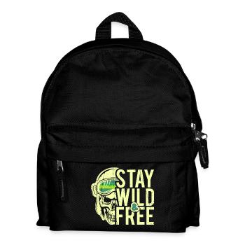 Stay Wild and Free - Design - Kids' Backpack - black - Front