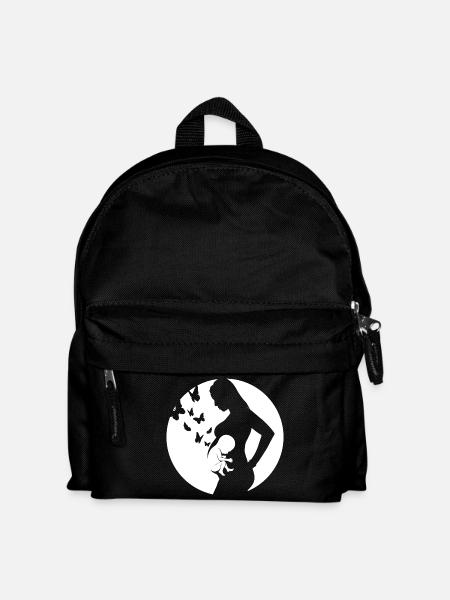 Mutter - Baby - Schwangerschaft - Kinder Rucksack - Schwarz