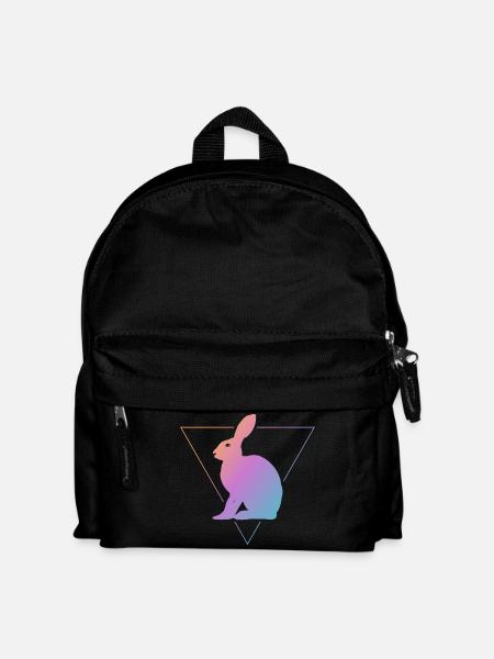 Brown hare colorful - Kids' Backpack - black