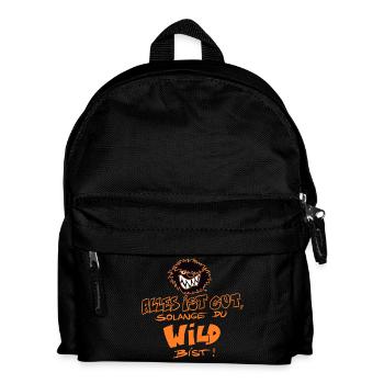 Die Wilden Kerle Spruch Motto mit Logo - Kinder Rucksack - Schwarz - Vorne