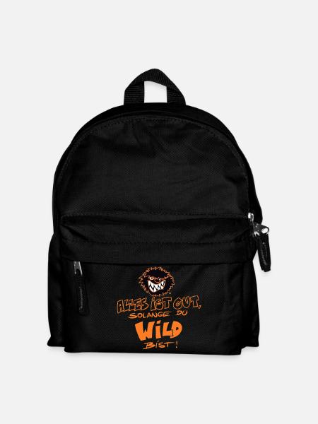 Die Wilden Kerle Spruch Motto mit Logo - Kinder Rucksack - Schwarz