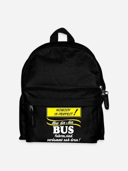 Busfahrer Bus Omnibus Kraftfahrer Nobody (25) - Kinder Rucksack - Schwarz