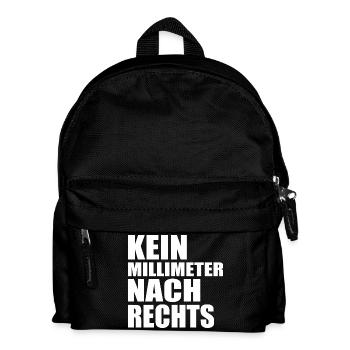 KEIN MILLIMETER NACH RECHTS - Kinder Rucksack - Schwarz - Vorne