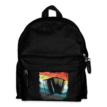 Akkordeon Harmonika - Kinder Rucksack - Schwarz - Vorne