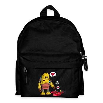 Verliebter Roboter - Kinder Rucksack - Schwarz - Vorne