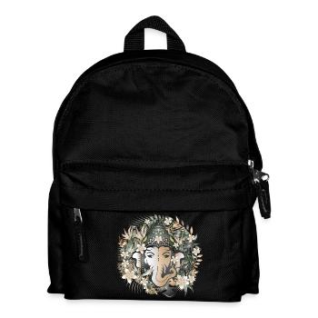 Elefanten Gott Ganesha inmitten des Dschungels - Kinder Rucksack - Schwarz - Vorne