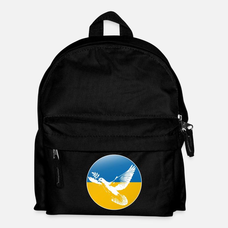 Ukraine Friedenstaube - Kinder Rucksack - Schwarz